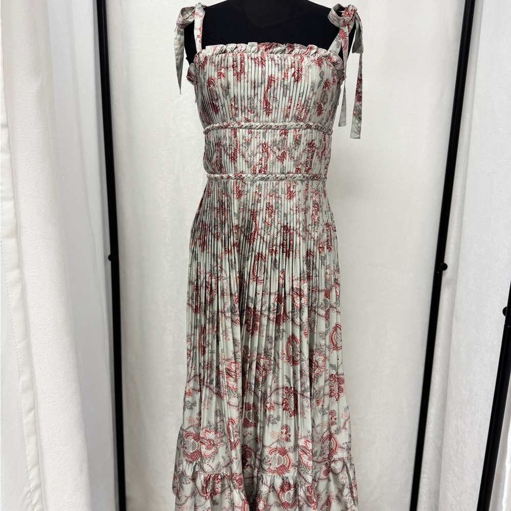 Ralph Lauren Red and White Floral Maxi Dress